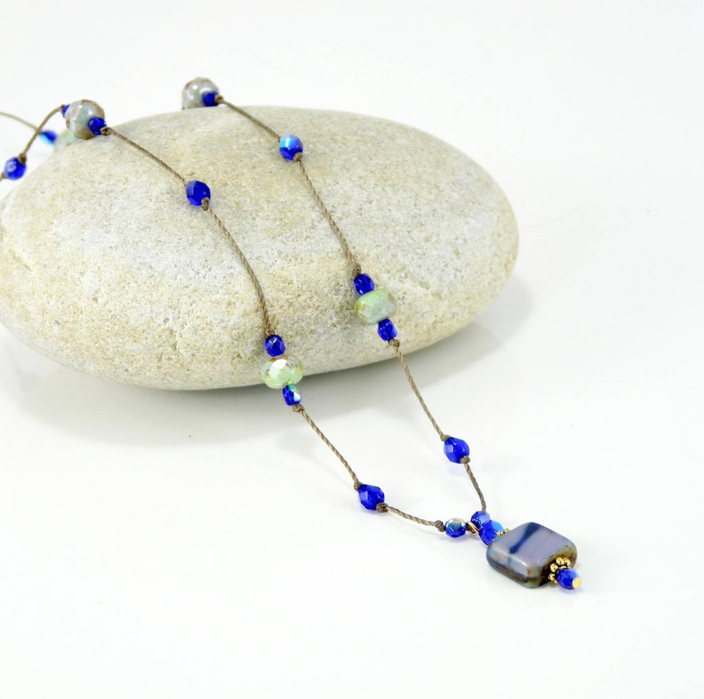 Pendant Necklace - : Blue Iris