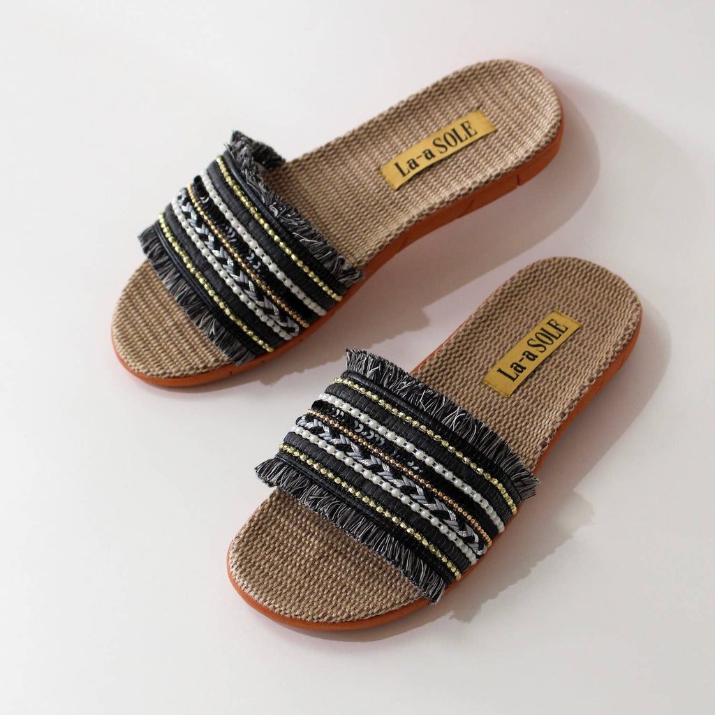 Boho Slides | Black: