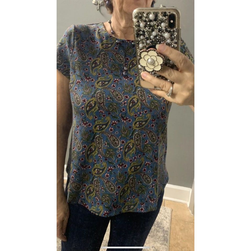 **Blue Paisley Top ~ Special $16.99