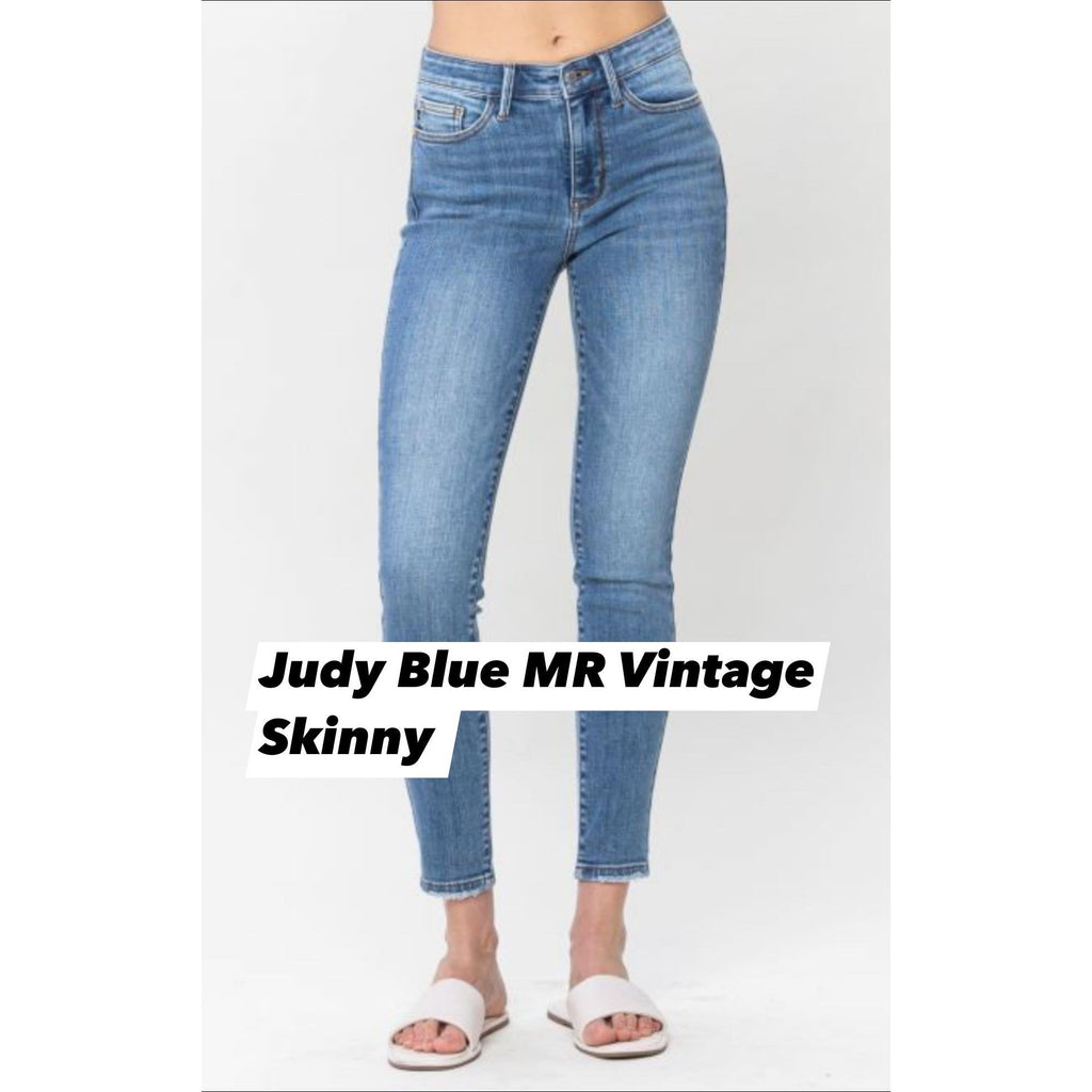 Judy Blue Mid Rise Skinny Last Few Sale