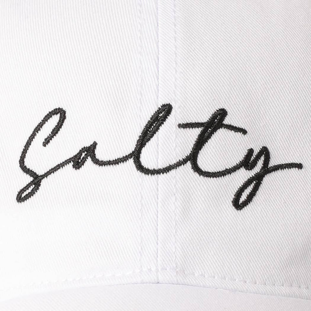 Salty Lettering Embroidery Baseball Cap: MINT / One Size