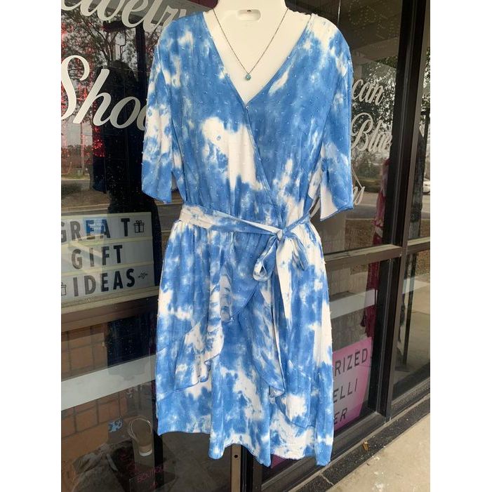 Blue Sky Tye Dye Dress Small ~ XL