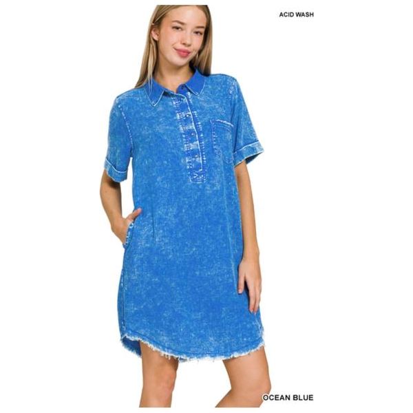Washed Linen Dress in 2 great colors