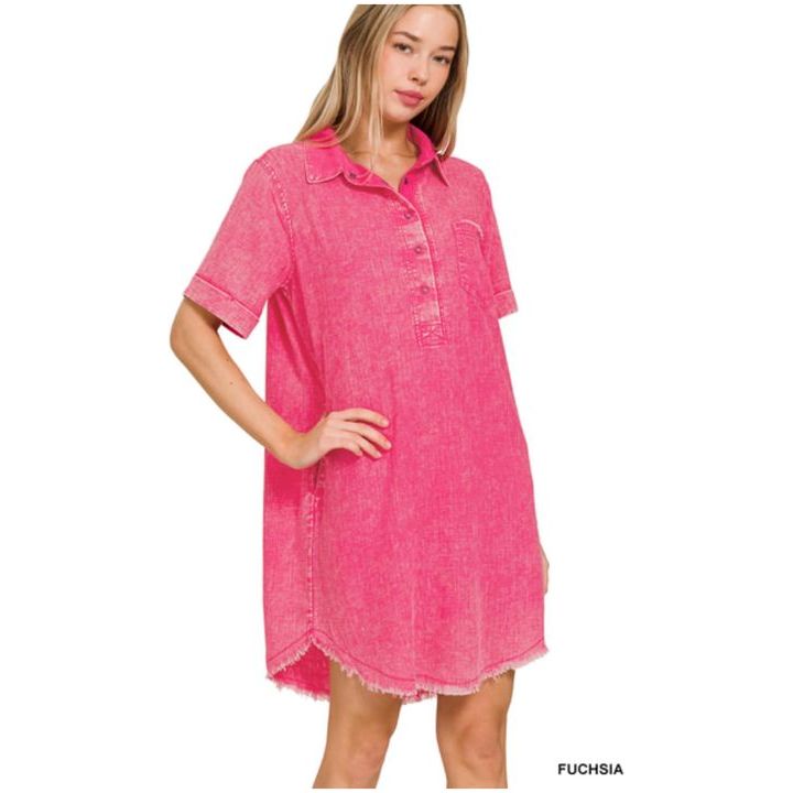 Washed Linen Dress in 3 great colors