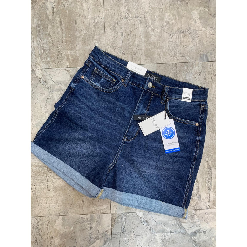 Judy Blue HW Tummy Control Cool Denim Shorts SALE