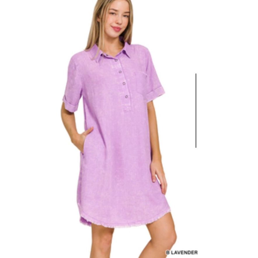 Washed Linen Dress in 6 great colors