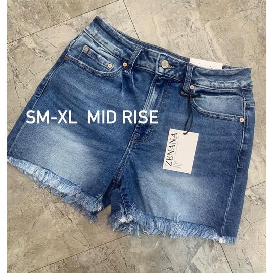 Zenana Mid Rise Frayed Shorts Now $28.99