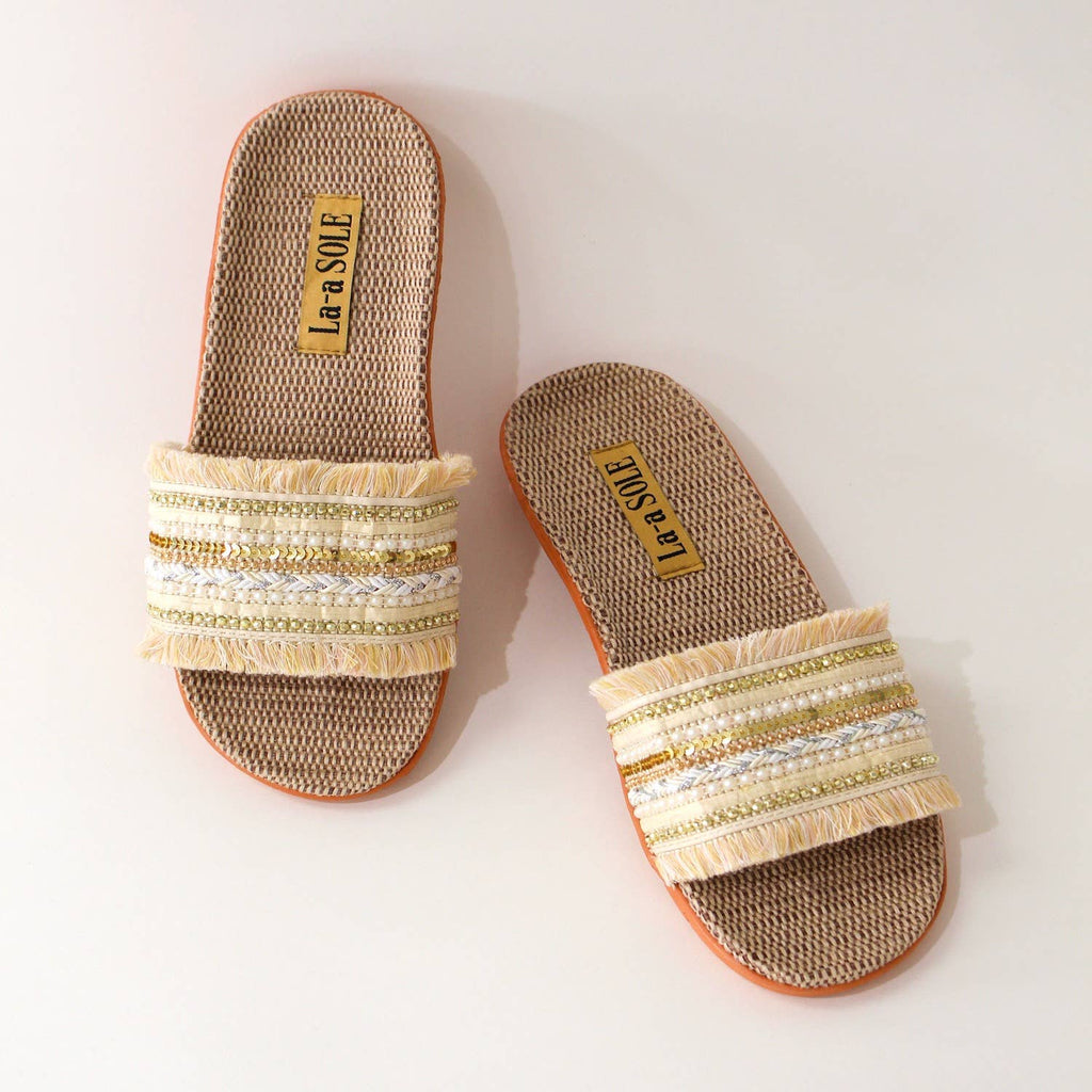 Boho Slides | Cream: