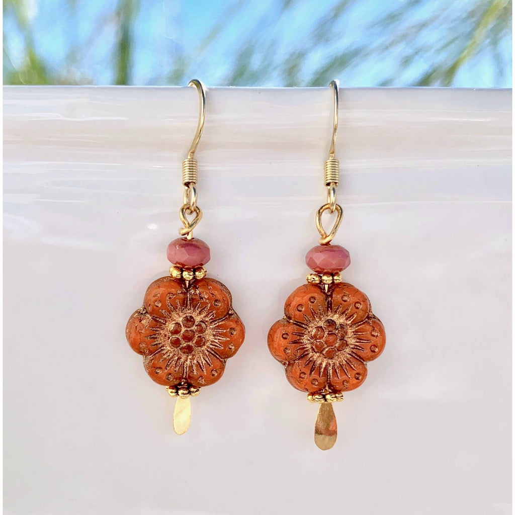 Flower Earrings - 6 Colors: Pinks