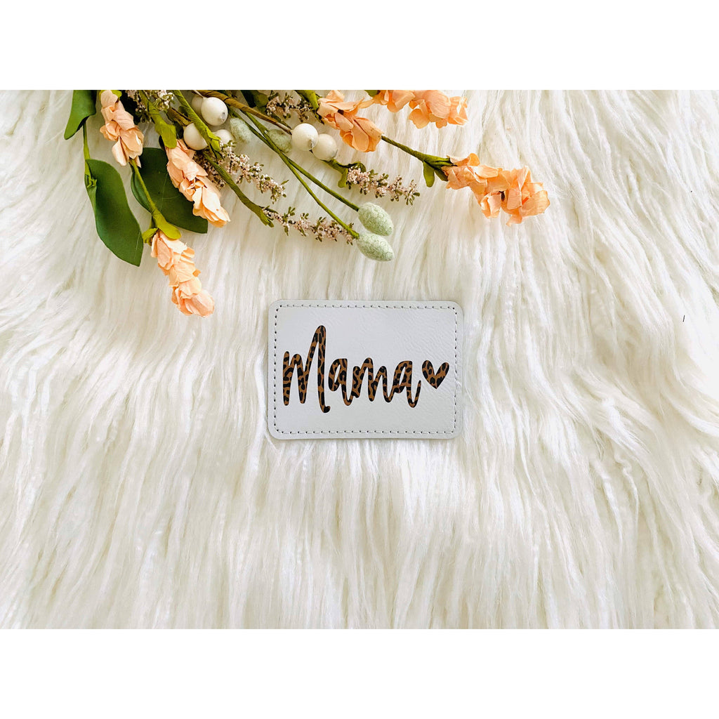 Mama leather patch