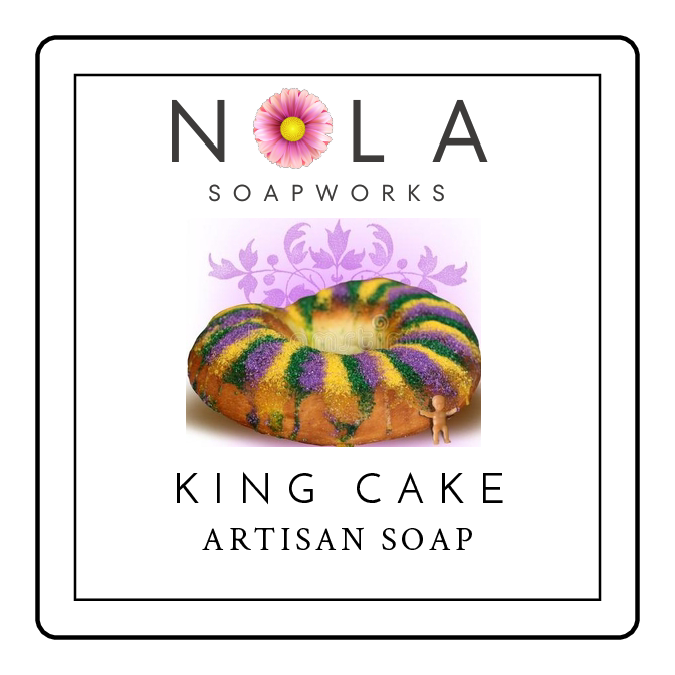 King Cake Artisan Soap - Honey Almond Spice: Regular