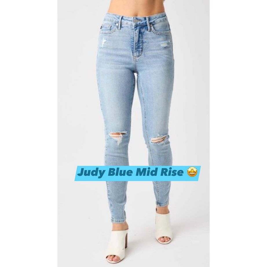 Judy Blue Mid Rise Tummy Control Skinny